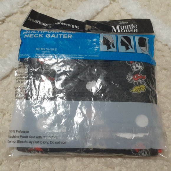 Girls Disney Minnie Mouse 2 Pack Of Multi Purpose Breathable Neck Gators Masks - Picture 2 of 2